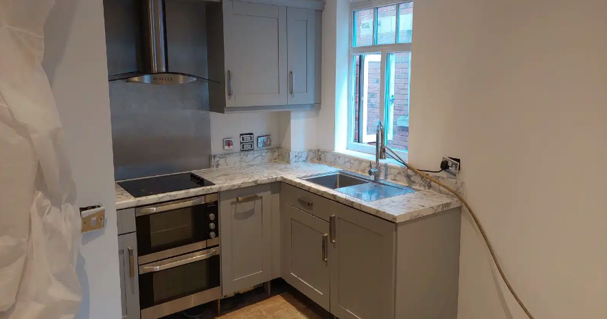 Kitchen after spraying