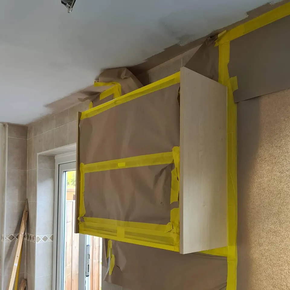 Kitchen Spraying Spray Kitchen Cupboards In Progress