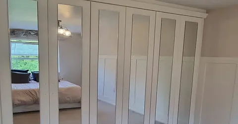 Wardrobes after spraying